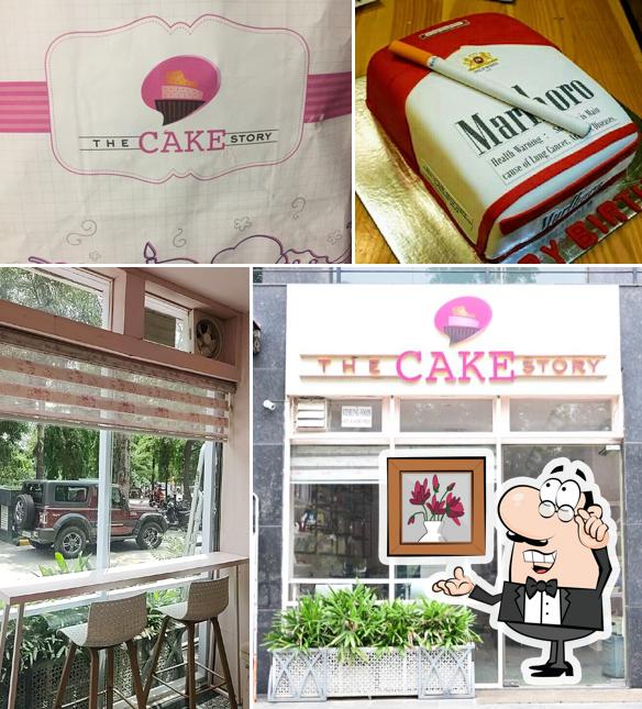 Take a seat at one of the tables at The Cake Story