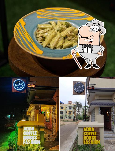 The image of exterior and food at Hangoutz - The Boutique Cafe (Pratapgarh)