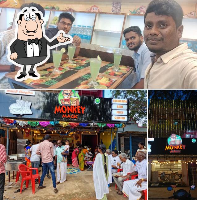 The interior of Monkey Magic Karaikudi