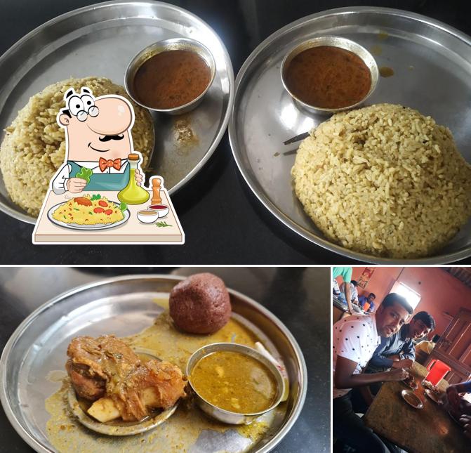 This is the picture showing food and bar counter at Jai Bhuvaneswari Military Hotel