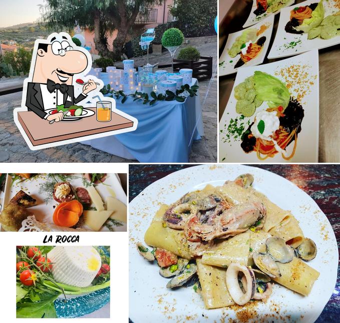 Platti al LA ROCCA ALBERGO RISTORANTE SALA RICEVIMENTI PIZZERIA