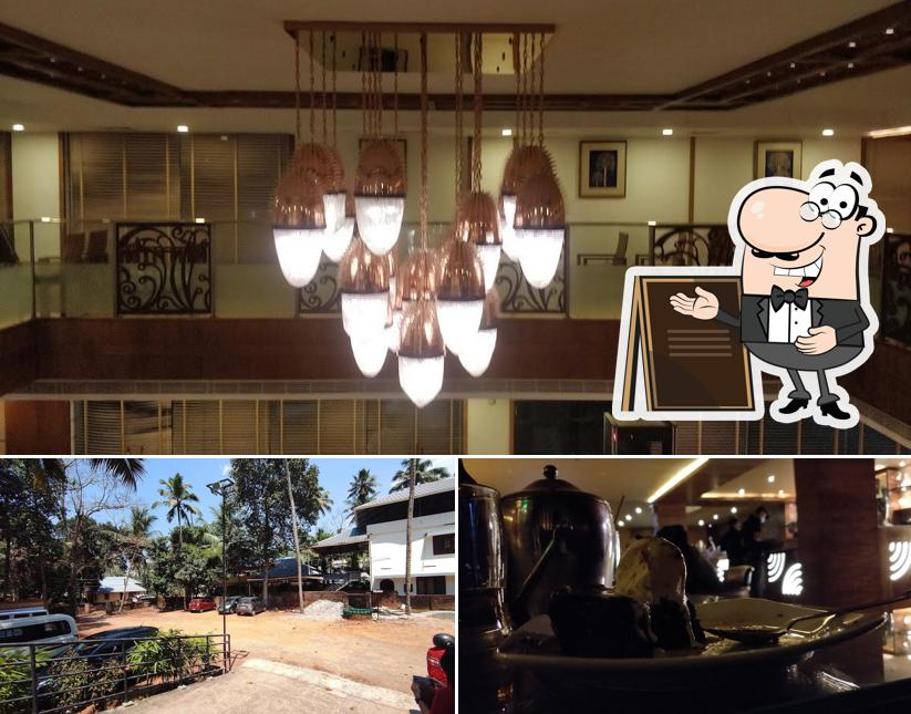 The restaurant's exterior and food