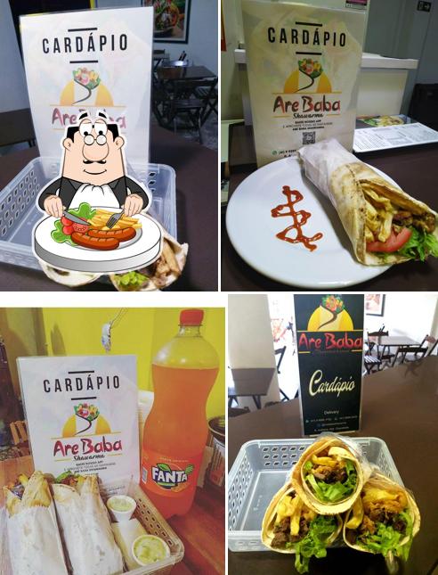 Platos en Are Baba Shawarma