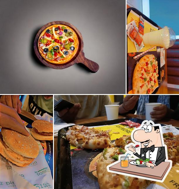Food at Pomino'z Pizza