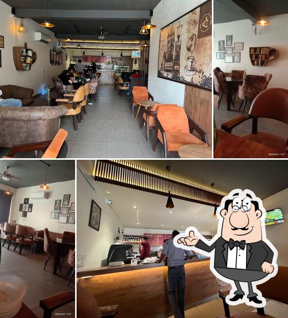 Take a seat at one of the tables at The Coffee Culture