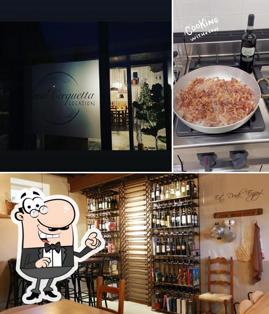 Casal Cerquetta Location ed Enoteca si caratterizza per la interni e cibo