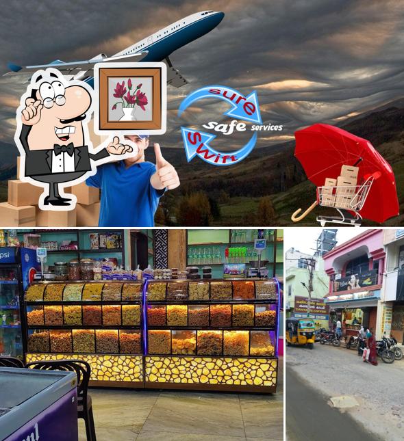 The interior of Ramalekshmi Sweet Stall