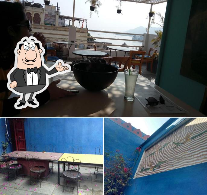 Take a seat at one of the tables at Savage Garden Restaurant
