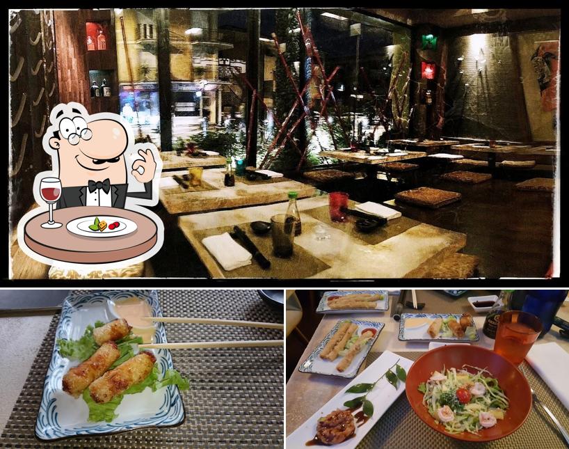 Cibo al Ristorante Giapponese Gainen