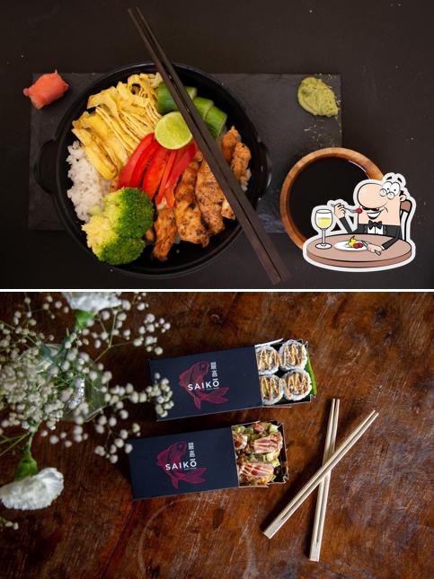 Food at Saiko Sushi House