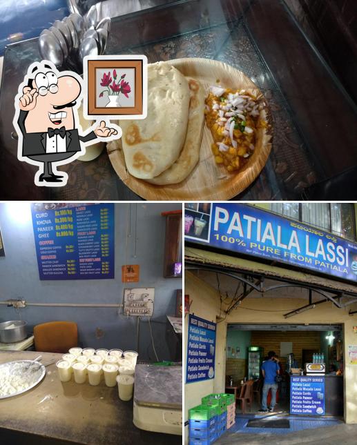 The photo of interior and food at Patiala Lassi
