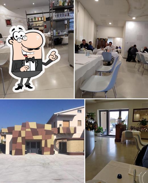 La immagine di interni e esterno da Officina del Gusto
