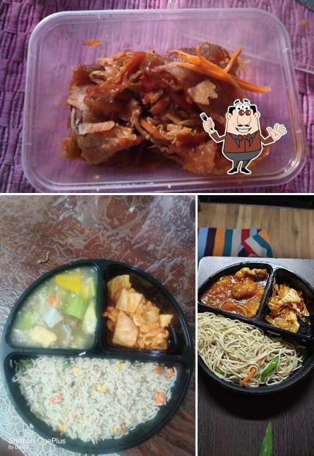 This is the picture showing food and interior at Chow's Nano Duzi