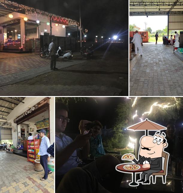 Enjoy the view at the outside area of Sharma's Cafe & Veg Restaurant