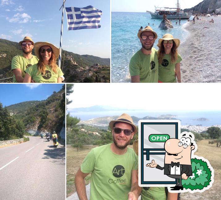 Goditi la vista dall'area esterna di Art Coffee