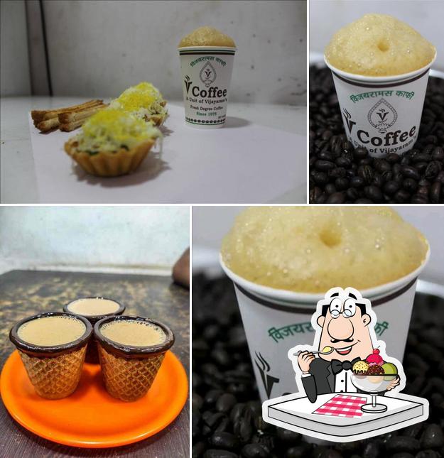 Vijayaram's Coffee Company provides a variety of desserts
