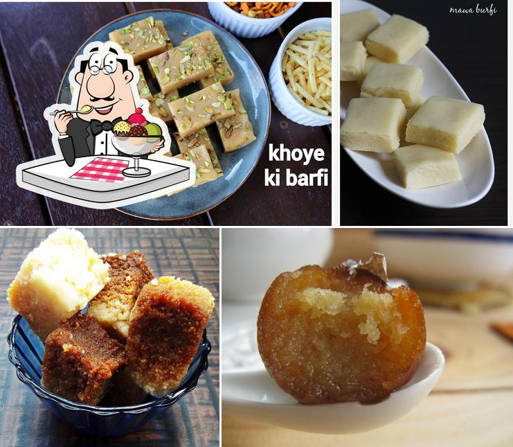 Luxmi sweet shop serves a variety of sweet dishes