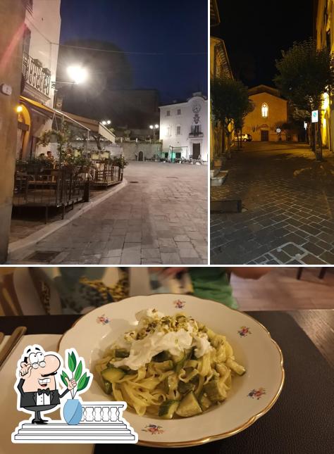 Tra le diverse cose da Osteria La Pecora Nera si possono trovare la esterno e cibo