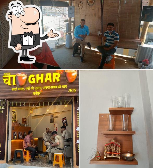 The interior of Apna Chai Ghar