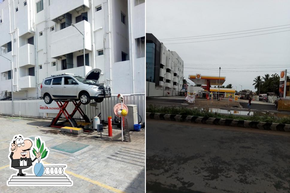 The exterior of Shell Fuel Station
