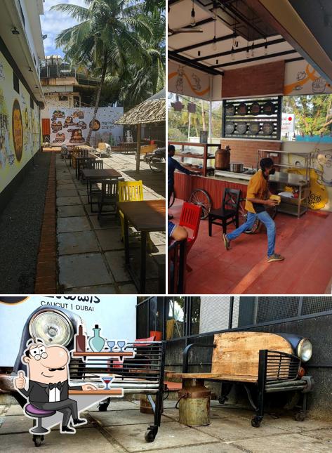 The interior of Adaminte Chayakkada Xpress Restaurant, Chevayur