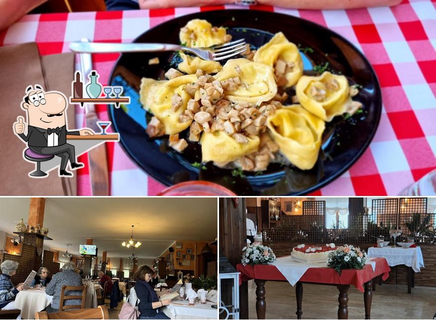 La interni e cibo del ristorante