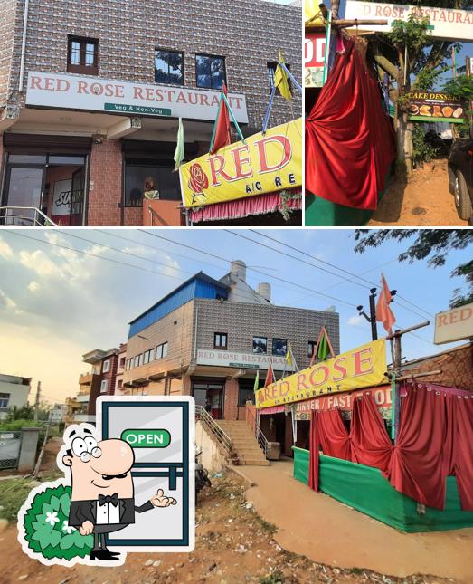 The exterior of Red Rose Restaurant