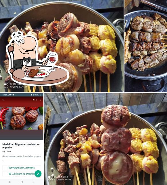 Experimente pratos de carne no Espetinhos e Hamburgueria Estrela Real