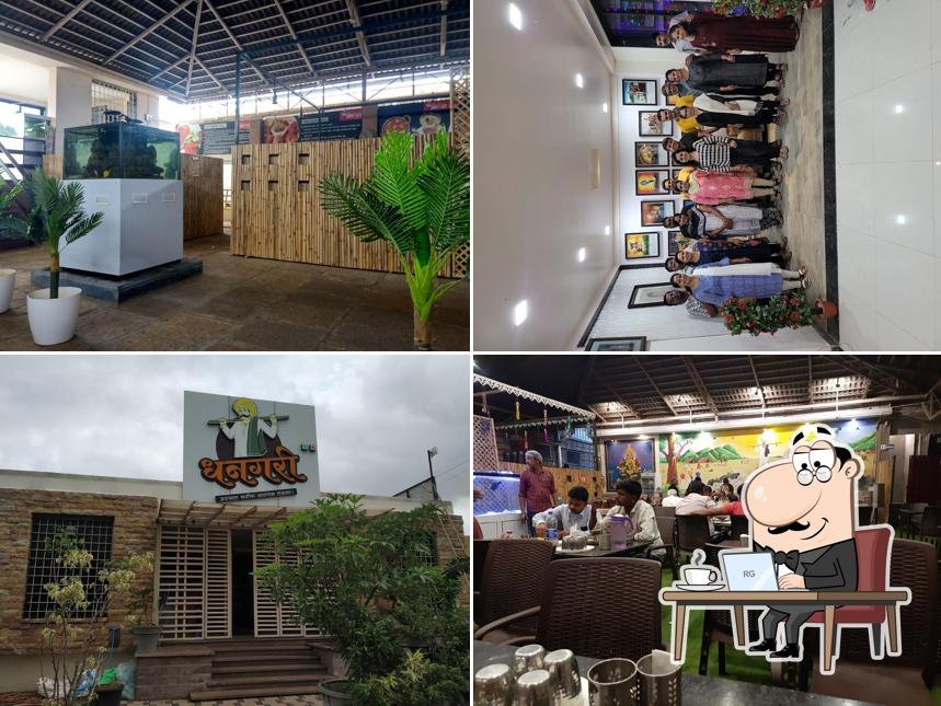 Take a seat at one of the tables at Hotel Dhangari