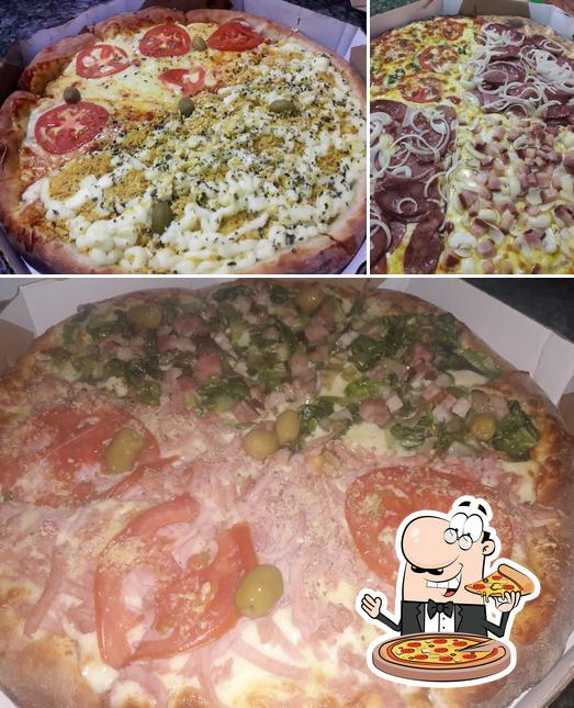 Consiga diferentes tipos de pizza