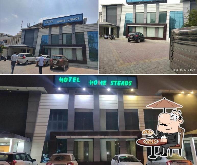 You can get some fresh air at the outside area of Hotel Home Steads