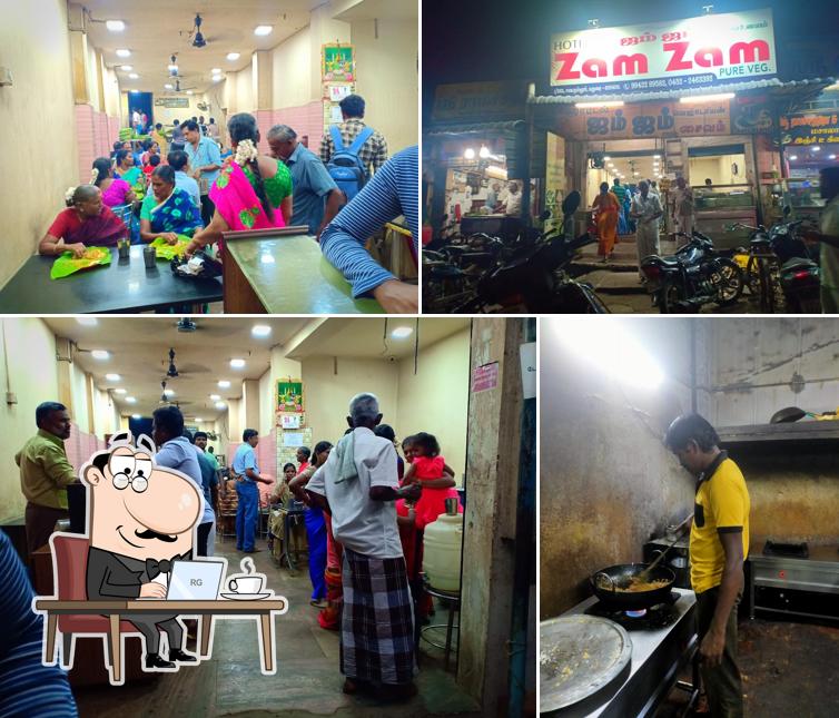 Check out how Zam Zam PureVeg Hotel ஜம்ஜம் சைவ உணவகம் looks inside