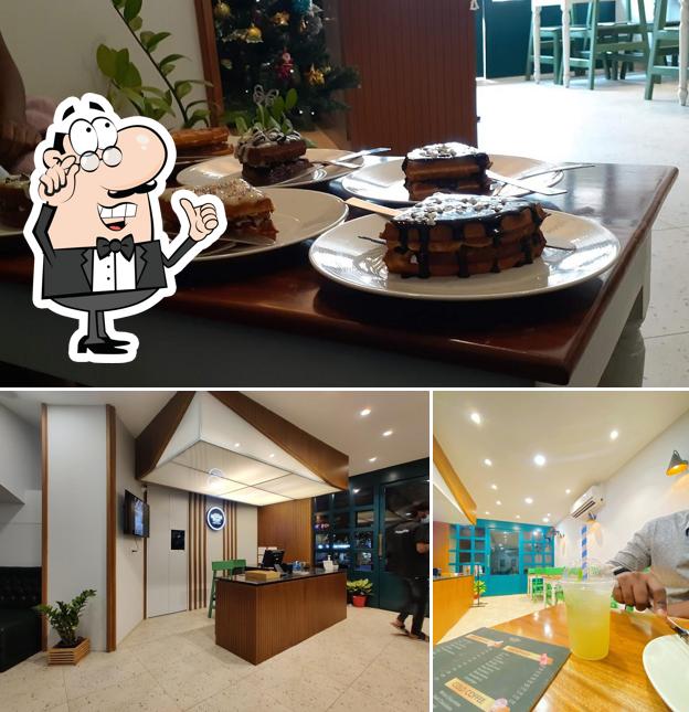 The interior of Waffee House Kochi