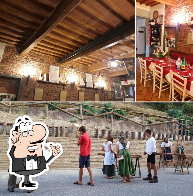 Gli interni di Osteria del Norcino