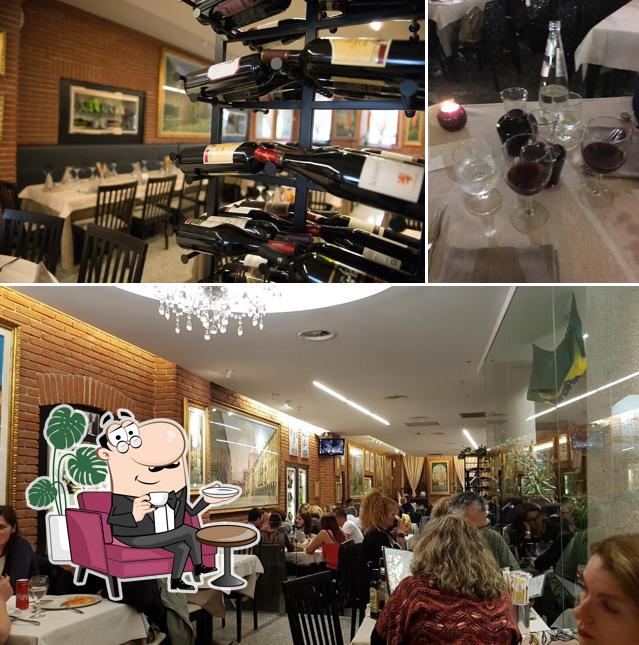 Tra le varie cose da Pizzeria Ristorante Bella Napoli si possono trovare la interni e vino