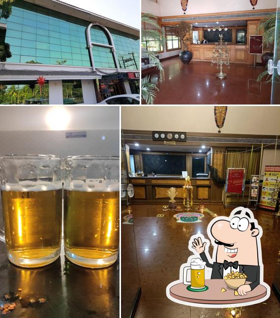 Enjoy a pint of light or dark beer