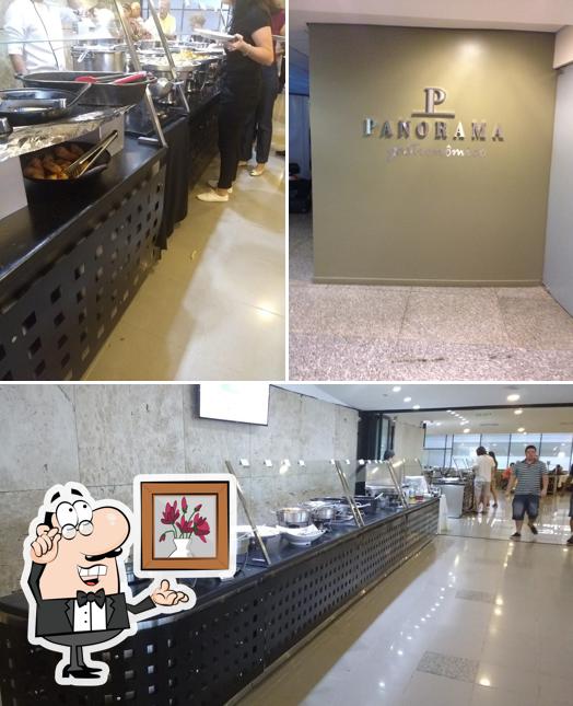 O interior do Panorama Gastronômico