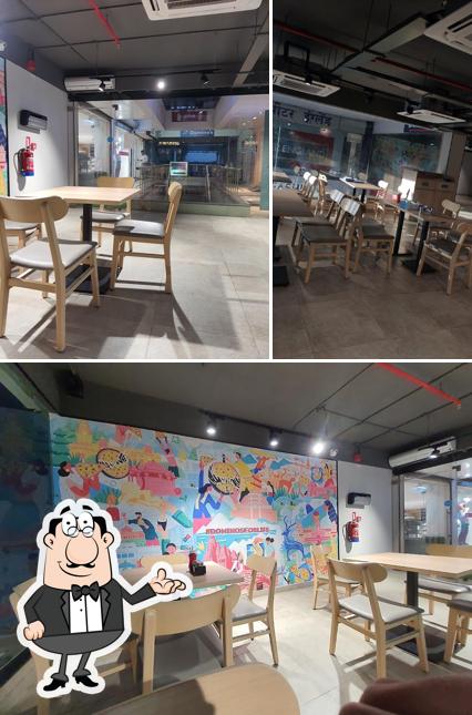 The interior of Domino's Pizza