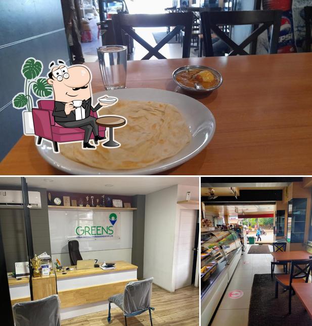 The interior of K R Bakery & Restaurant