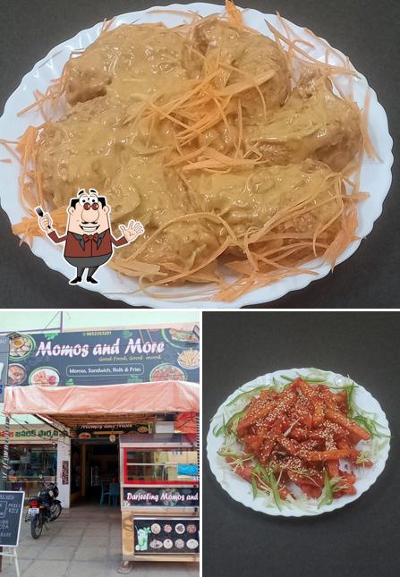 Momos and more is distinguished by food and exterior