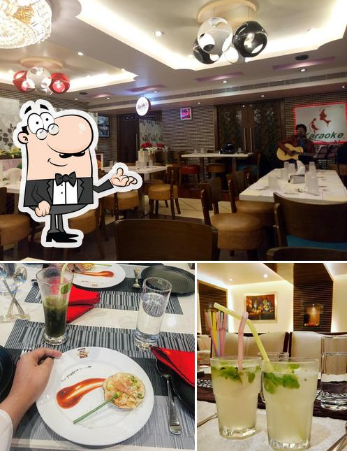 The restaurant's interior and beverage