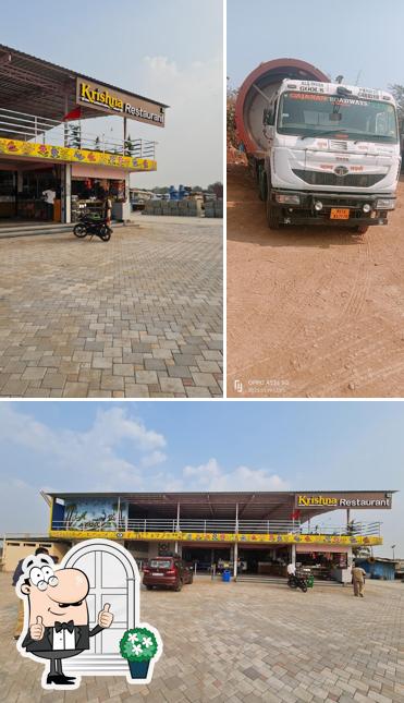 The exterior of Krishna Restaurant