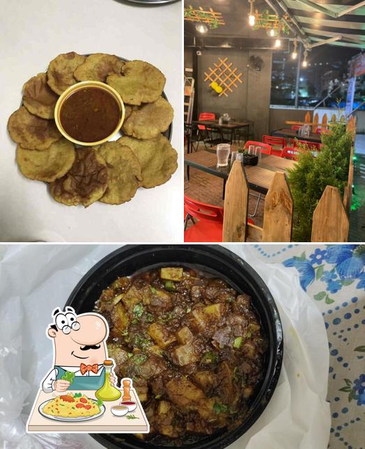 Among different things one can find food and beverage at Mom's Kitchen