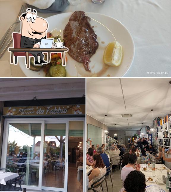 La interni e cibo del ristorante