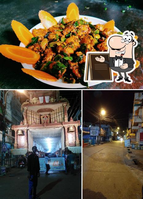 The image of Shanmukha family Restaurant’s exterior and food