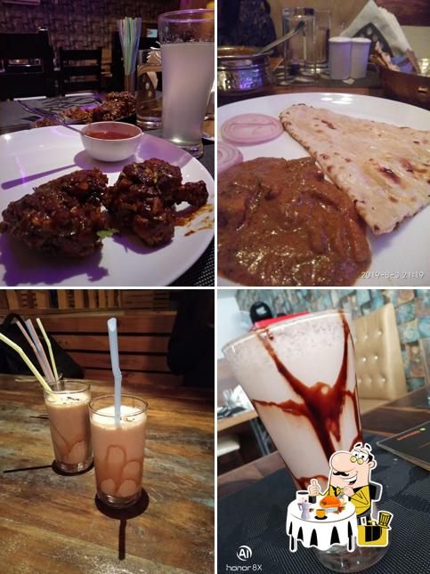 Among various things one can find food and drink at Vintage Restaurant