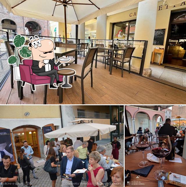 Gli interni di Cantinetta Venegazzù