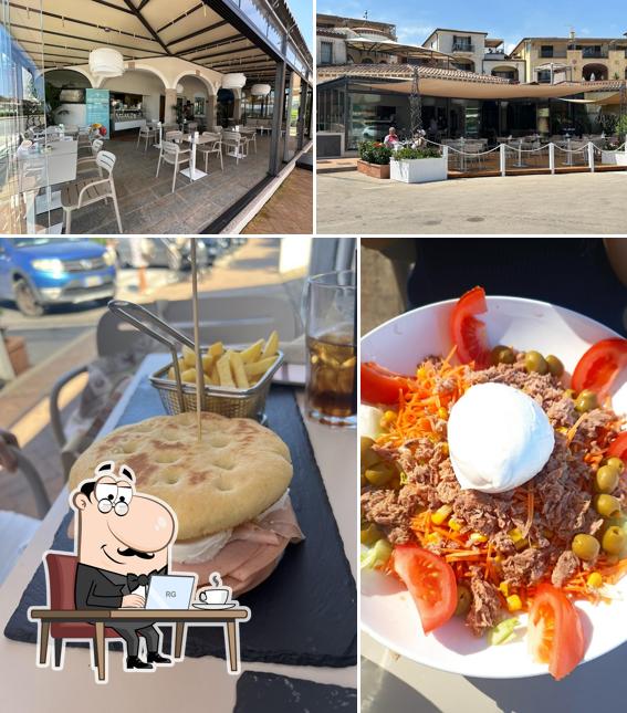 Tra le varie cose da Bar Riva Azzurra si possono trovare la interni e cibo