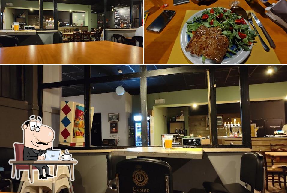 La immagine di interni e cibo da Burgheroni