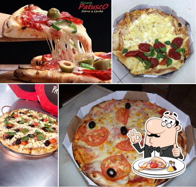 No Patusco Pizzaria - Barreiro, você pode degustar pizza